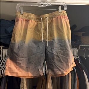 RVCA Peach and Gray Shorts tie-dye